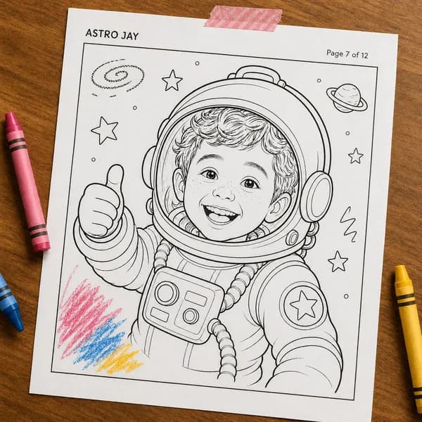 Astro Jay coloring page printable